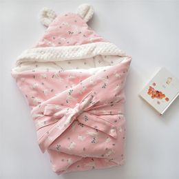 Baby Discharge Envelope for borns Cotton Cartoon Blanket For Kids Soft Warm Wrap For Baby Girl Boy Sleeping Bag LJ201204