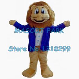 Mascot doll costume mascot blue coat lion king mascot costume adult size young lion cat theme anime costumes carnival fancy dress