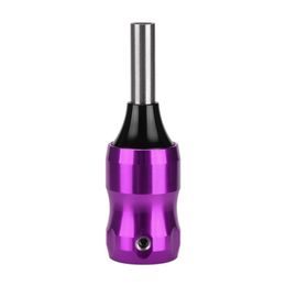 24mm diameter 2mm screw tattoo handle short Purple five-claw electroplated aluminum alloy ordinary needle 1pc