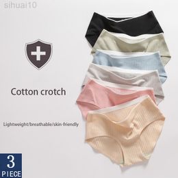 strings thong woman underwear women 3 pcs/set Briefs For Women Cotton Short Sexy Seamless Underwear Intimates Antibacterial Lingerie L220801