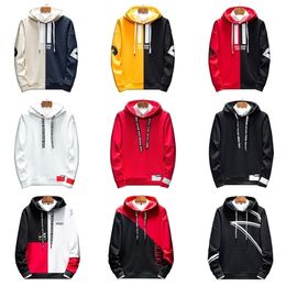 Männer Hoodies Männlich Casual Sweatshirts Männer Solide Rot Schwarz Weiß Farbe Sweatshirt Tops Heißer Frühling Herbst Mode Marke LJ201027