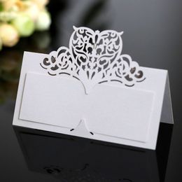 Wedding Invitations 50pcs Laser Cut Butterfly Table Name Place Cards Favour Message Setting Card Party Favour Decoration