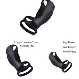 Nxy Cockrings Reusable Silicone Penis Ring Enlargement Delayed Ejaculation Sex Toys for Men Cock Scrotum Stretcher Male Chastity Device 220505
