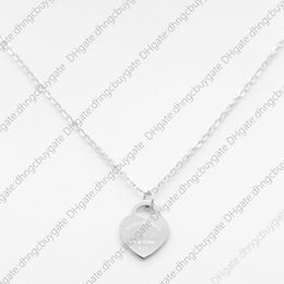 Stainless Designer Style Steel Fashion t Necklace Jewellery Heart-shaped Pendant Love Necklaces for Women's Party Wedding Gifts Wholesale Mother's Day gift