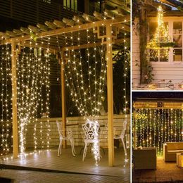 Strings USB Christmas String Lights With Remote Control Outdoor Waterfall Garland Street Light Decor For Festival WeddingLED LED