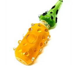 New Creativity Pineapple Glass Hand Pipe Hookah Tobacco Rig Smoking Pipes Oil Burner With Bowl Customised Logo 11cm Height