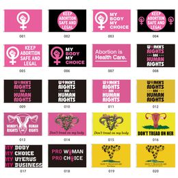 My Body my choice Flags Single Sided Print Woman Right Uterus Printed Bannner 3x5 Ft