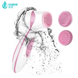 facial cleansing brush massager UK - Facial Cleansing Brush Galvanic Spa Blackhead Remover Skin Care Tool Face Lifting Electric Massager Silicone220429