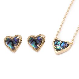 Pendant Necklaces Summer Arrival Abalone Stone Inlay Mini Heart Lovely Necklace 3D Resin Pink Colour NecklacePendant