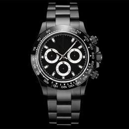Uhr Automatische Herren Uhren leuchtend importierte mechanische Bewegung Armbanduhr Sahire Armbanduhren 40-mm-Sporthände schwarzer All-Steel-Gurt 432953 ES