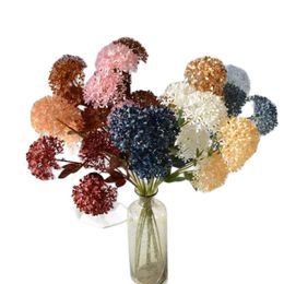 ONE Faux Flower Long Stem Plastic Hydrangea Simulation Round Hydrangeas for Wedding Centrepieces