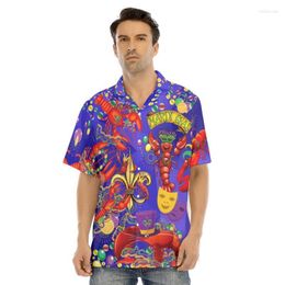 Men's Casual Shirts Men's Shirt Rave Party Short Sleeve Cuban Oversize 3D Print Summer Holiday For Men And WomenMen's Eldd22