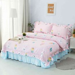 Kit 9 Cotton Twill Bed Skirt Printing Ab Version Sheet Pure Four Piece Ding