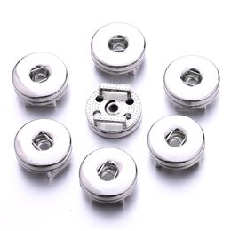 Metal 18MM Snap Button Base Charms for DIY Snaps Buttons Leather Bracelet Jewellery Accessorie
