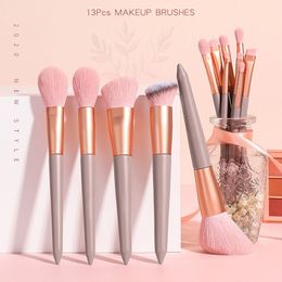 13PCs Makeup Brushes Set Soft Concealer Eyeshadow Foundation Blush Lip Eyebrow For Face Make up Cosmetic Tools Kit 220722