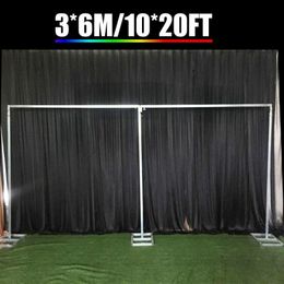 Party Decoration 10FTx10Ft Wedding Square Wrought Metal Frame Arch Adjustable Backdrop Curtain Stand Flower Yarn Shelf Background DIY DecorP