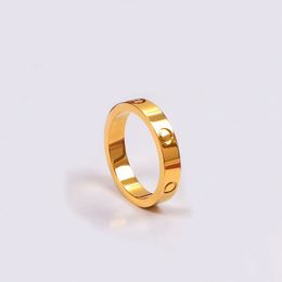 Classic Designer New Luxury Jewellery Titanium Steel Gold Rose Gold High Quality Men's and Women's Love Screw Romantic Ring Silver Never Fade Diamond No Allergy