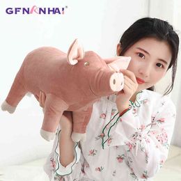 Simulation Pig Cuddle Cm Plush Dolls For Children High Quality Soft Down Cotton Baby Brinquedos Animals Gift J220704
