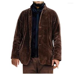 Men's Vests Flannel Jacket Coat Sleeve Down Casual Long Outwear Turndown Motorcycle Tops Button Coats For Men Guin22