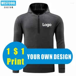 Men's Hoodies & Sweatshirts Casual Half Zipper Hoodie Custom Logo Print Personal Design Embroidery Text Picture Coat WESTCOOL 2022Men's Trix