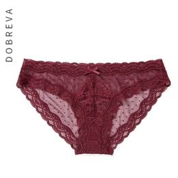 DOBREVA Womens Lace Dot Low Rise Hipster Panties 201112