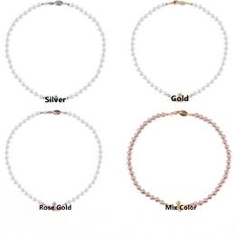 Desiger Necklace Women New Jewellery Choker Pearl Chain Fashion Necklaces Clavicle Chains High Quality 4 Colours With Box