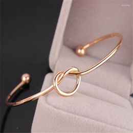 Link Chain Fashion Simplicity Geometric Metal Twisted Heart-Shaped Bracelet Gold And Silver Colour Open Accessories Jewellery