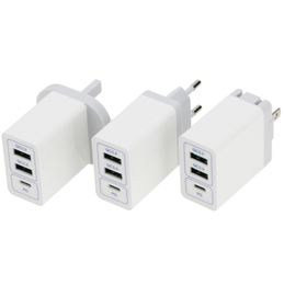 36W USB Type C Charger Quick Charge 3.0 PD Home Wall Chargers Adapter 3 Ports Charging For Samsung S9 Xiaomi Cellphones