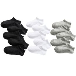 5 Pairs Baby Socks Boys Girls Black White Gray Socks Cotton Soft born Babies Loose Comfortable Sock Kids School Sport Clothes 220514