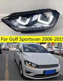 Car Styling Headlamp Assembly For VW Golf Sportsvan 2006-20 19 Headlight LED Daytime Running Lights Tuning Accessories