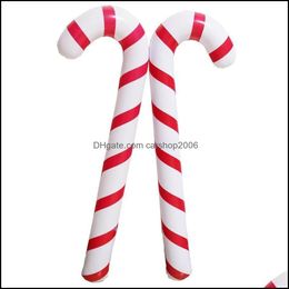 Christmas Decorations Festive Party Supplies Home Garden 88Cm/35" Inflatable Cane Classic Lightweight Hanging Decorative Lollipop Balloons