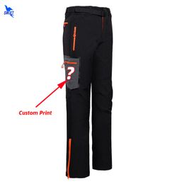 Customise Waterproof Softshell Pants Men Thermal Fleece Windproof Hiking Clothes Skiing Fishing Hunting Outdoor Trousers 220613