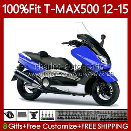 OEM Bodywork For YAMAHA TMAX MAX 500 MAX-500 TMAX-500 2012 2013 2014 2015 Fairings 113No.72 T Blue black MAX500 T-MAX500 12-15 TMAX500 12 13 14 15 Injection Mould Body