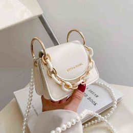 Evening Bags Luxury Beaded Necklace Crossbody for Women Cute Mini Shoulder Handbag Female Stylish Lipstick and Make 2022 Trend 220727