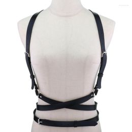 Belts Punk PU Corset Waist Belt Chest Strap Personality Trend Body Harness Sexy Sling Korean FashionBelts Emel22