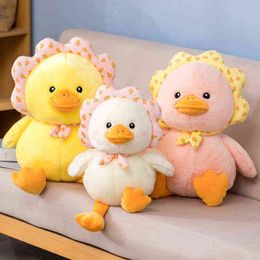 Cm Suower Duck Cuddly Animal Soft Baby Doll Simulated Ducks Toy For Children plushie Kids Present Gift J220704