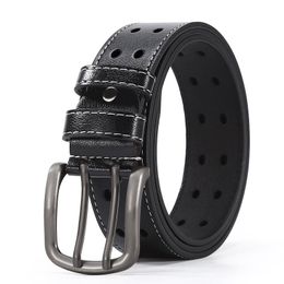 Belts Luxury Designer For Men Classic TPU Leather Pin Buckle Waist Male Strap Black Belt JeansBelts