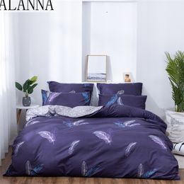 Alanna X-1020 Printed Solid bedding sets Home Bedding Set 4-7pcs High Quality Lovely Pattern with Star tree flower 201114