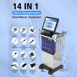 Facial Deep Cleaning Device multi-functional beauty equipment 14 in 1 hydra dermabrasion oxygen spray gun facial aqua peel jet skin tighten care machine