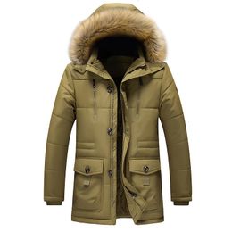 Men's Down & Parkas Nice Men Thicken Jacket Warm Winter Windproof Jackets Coat Casual Mens Parka Hooded Outwear Cotton-padded JacketMen's