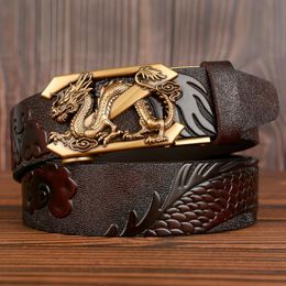 Belts High Quality Handmade Men Waistbands Pressed Cowskin Straps Male Designer Ratchet Genuine Leather BeltBeltsBelts