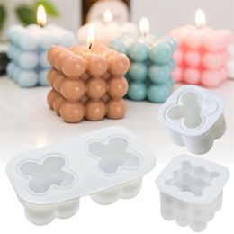 DIY 3D Handmade Aromatherapy Soy Wax Silicone Plaster Candles Mould UV Epoxy Resin Soap Moulds 220629