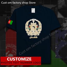 Afghanistan Afghan Country Flag T shirt Free Custom Jersey DIY Name Number 100 Cotton T shirts AFG Islam Pashto 220616