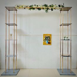 Party Decoration CM Luxury Wedding Stage Pavilion Shelf Backdrops Arch Plinth Candle Garland Crafts Stand Flower Toys Home Ornaments HolderP