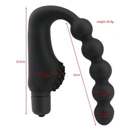 Sex toy Toy Massager Silicone 10 Speeds Anal Plug Prostate Vibrator Butt Plugs 5 Beaded Toys for Woman Men Adult Product Shop o YP0M