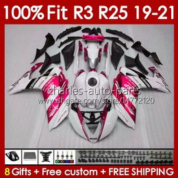 OEM Fairings Kit For YAMAHA YZF-R3 YZF-R25 YZFR3 YZFR25 19-21 Body 141No.136 100% Fit YZF R 3 25 R-25 2019 2020 2021 Frame R3 R25 19 20 21 Injection Mould Bodywork pearl red