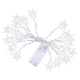 Strings Snowflake Light LED Courtyard Shape Day Plastic Decorative House Christmas Tree Lights White String 50 Clear StringLED