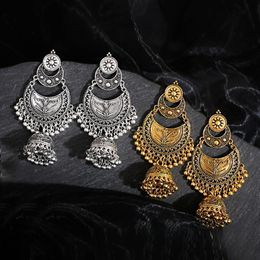 Dangle & Chandelier Earring Jewellery Boho Afghan Ethnic Drop Earrings For Women Pendient Gold Gyspy Silver Colour Bell Ladies JewelryDangle Da