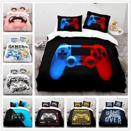 3d Digital Printing Home Textile Bedding Gamer Game Handle Quilt Cover Three Piece Set