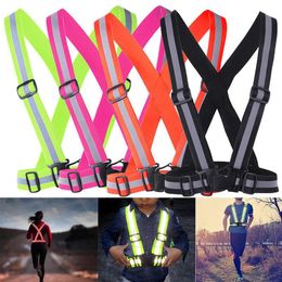 Motorcycle Apparel Security Safety Reflective Vest Belt Stripe Strap Night Running Jogging BikingMotorcycle